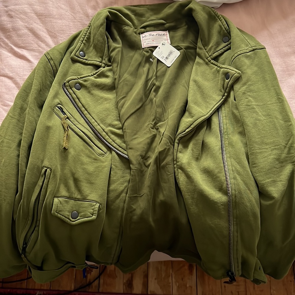 Rebel Rebel Knit Moro Jacket in Olive Sparrow by Free People